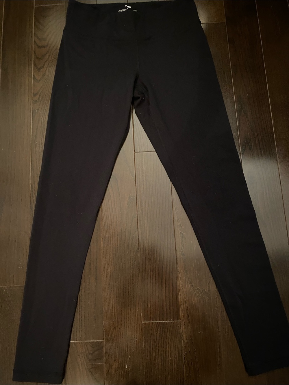 TNA Black Leggings with Small Pink Aritzia Logo